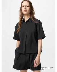 Uniqlo - Drape Bluse (Kurzarm) - Lyst