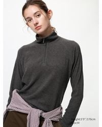 Uniqlo - Heattech Camiseta Elástica Polar Media Cremallera - Lyst