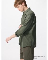 Uniqlo - Camisa lino prémium - Lyst