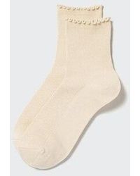 Uniqlo - Heattech Socks (Crew Frill) - Lyst