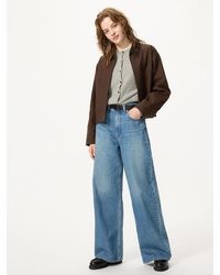 Uniqlo - High Rise Wide Jeans (Longer) - Lyst