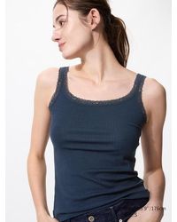 Uniqlo - Soft Modal Sleeveless Top (Lace Pointelle) - Lyst