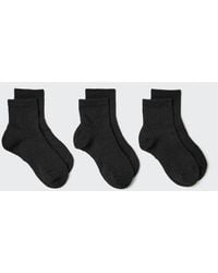 Uniqlo - Socks (Crew Ribbed Pile, 3 Pairs) - Lyst