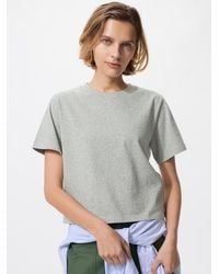 Uniqlo - Washed Cotton Boxy T-Shirt - Lyst