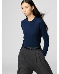 Uniqlo - Heattech Extra Warm Cashmere Blend Crew Neck T-Shirt (Long Sleeve) - Lyst
