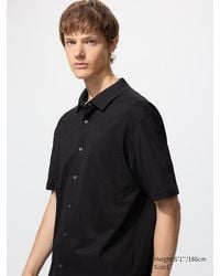Uniqlo - Airism Cotton Piqué Polo Shirt (Full Open) - Lyst