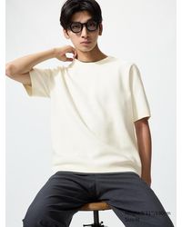 Uniqlo - Washable Milano Ribbed Knitted T-Shirt - Lyst