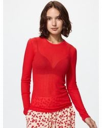 Uniqlo - Heattech Cashmere Blend Pointelle Long Sleeve T-Shirt - Lyst