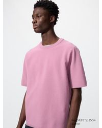 Uniqlo - Washable Milano Ribbed Knitted T-Shirt - Lyst