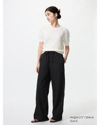 Uniqlo - Linen Blend Easy Trousers - Lyst