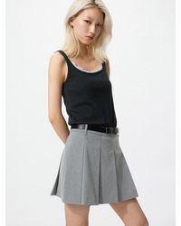 Uniqlo - Pleated Skort (Striped) - Lyst