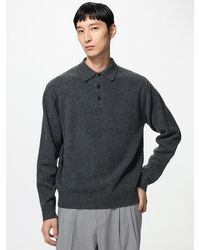 Uniqlo - Soufflé Yarn Polo Jumper - Lyst