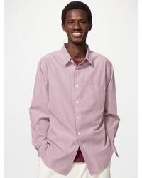 Uniqlo - Broadcloth Regular Fit Shirt (Regular Collar, Striped) - Lyst