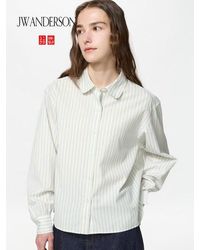 Uniqlo - Cotton Volume Sleeve Shirt (Striped) - Lyst