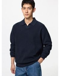 Uniqlo - Washable Milano Ribbed Skipper Polo Jumper - Lyst