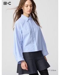 Uniqlo - Baumwolle Bluse (Cocoon Fit, Gestreift) - Lyst