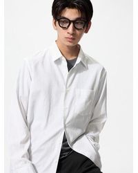 Uniqlo - Broadcloth Regular Fit Shirt (Regular Collar, Striped) - Lyst