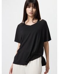 Uniqlo - Airism Relaxed V Neck T-Shirt - Lyst