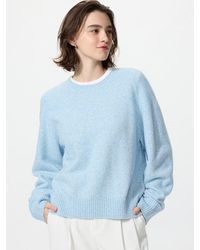 Uniqlo - Soufflé Yarn Crew Neck Jumper - Lyst