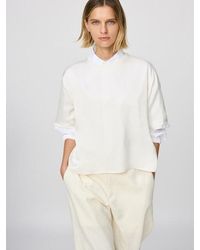 Uniqlo - Satin Oversized Short Blouse (Half Sleeve) - Lyst