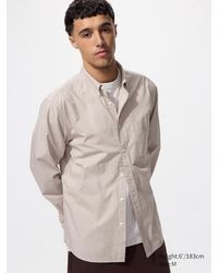 Uniqlo - Camisa Algodón Cuello Botones (Cuadros) - Lyst