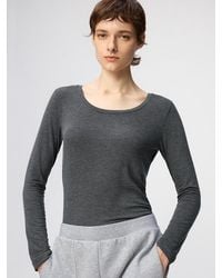 Uniqlo - Heattech Extra Warm Cashmere Blend Scoop Neck T-Shirt (Long Sleeve) - Lyst