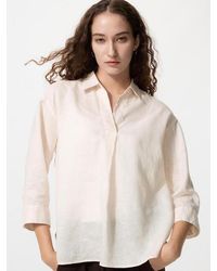 Uniqlo - 100% Premium Linen Skipper Collar Shirt (3/4 Sleeve) - Lyst