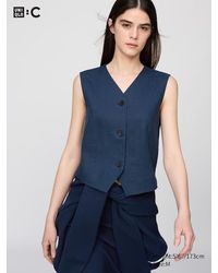 Uniqlo - 100% Premium Linen Vest - Lyst