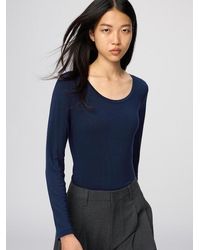 Uniqlo - Heattech Extra Warm Cashmere Blend Scoop Neck T-Shirt (Long Sleeve) - Lyst