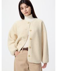 Uniqlo - Pile Lined Fleece Relaxed Cardigan - Lyst