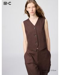 Uniqlo - 100% Premium Linen Vest - Lyst