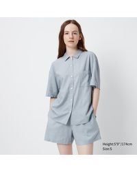 Uniqlo - Viskose leinenmix kurzarm pyjama - Lyst