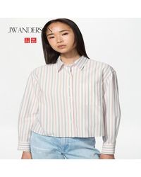 Uniqlo - Oxford Boxy Shirt (Striped) - Lyst