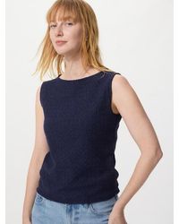 Uniqlo - Shirring Boat Neck T-Shirt (Sleeveless) - Lyst