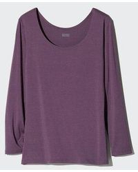 Uniqlo - Heattech Scoop Neck T-Shirt (Long Sleeve) - Lyst