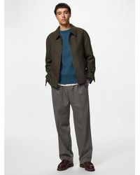 Uniqlo - Pleated Wide Trousers (Brushed Jersey, Houndstooth) - Lyst