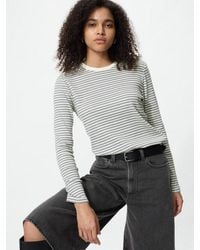 Uniqlo - Soft Ribbed T-Shirt (Striped, Long Sleeve) - Lyst