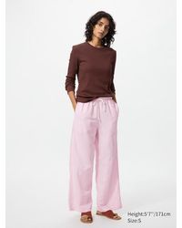 Uniqlo - Linen Blend Easy Trousers - Lyst