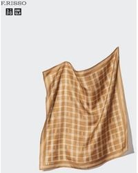 Uniqlo - 100% Silk Scarf (Check) - Lyst