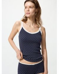 Uniqlo - Ribbed Lace V Neck Camisole - Lyst