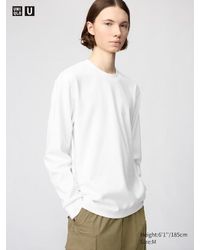 Uniqlo - Airism Cotton Striped T-Shirt (Long Sleeve) - Lyst