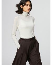 Uniqlo - Heattech Extra Warm Cashmere Blend Turtleneck T-Shirt (Long Sleeve) - Lyst