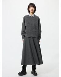 Uniqlo - Brushed Jersey Flared Skirt - Lyst