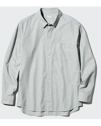 Uniqlo - Broadcloth Regular Fit Shirt (Regular Collar, Striped) - Lyst