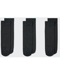 Uniqlo - Socks (3 Pairs, Crew Sheer) - Lyst