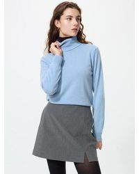 Uniqlo - Slit Skort (Checked) - Lyst