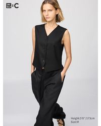 Uniqlo - 100% Premium Linen Vest - Lyst