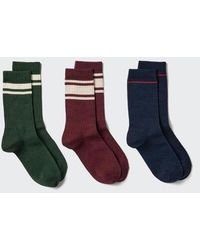 Uniqlo - Socks (3 Pairs, Ribbed Line) - Lyst