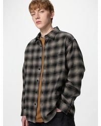 Uniqlo - Flannel Shirt (Regular Collar, Check) - Lyst