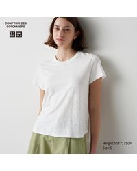 Uniqlo - 100 % leinen t-shirt - Lyst